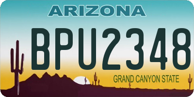 AZ license plate BPU2348