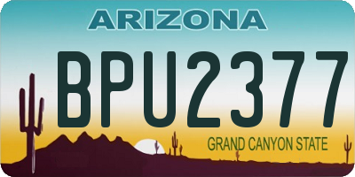 AZ license plate BPU2377