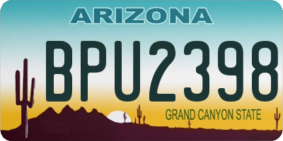 AZ license plate BPU2398