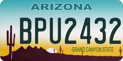 AZ license plate BPU2432