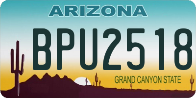 AZ license plate BPU2518