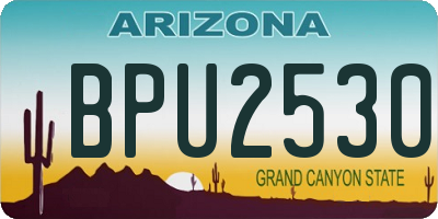 AZ license plate BPU2530