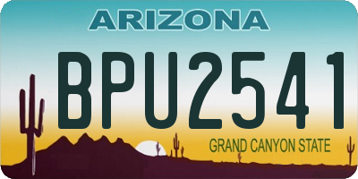 AZ license plate BPU2541