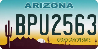 AZ license plate BPU2563