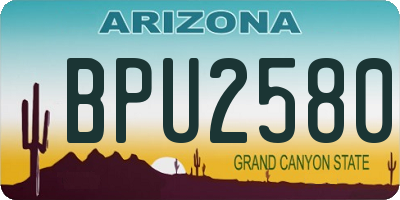 AZ license plate BPU2580