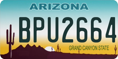 AZ license plate BPU2664