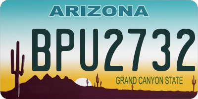 AZ license plate BPU2732