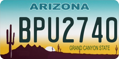AZ license plate BPU2740