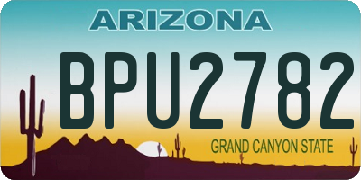 AZ license plate BPU2782