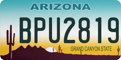 AZ license plate BPU2819