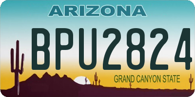 AZ license plate BPU2824