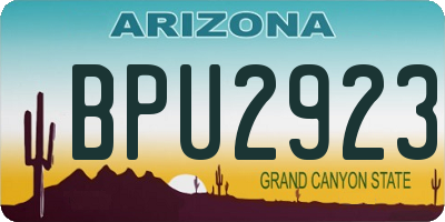 AZ license plate BPU2923