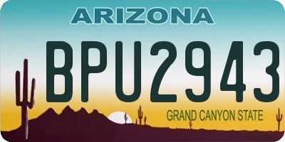 AZ license plate BPU2943