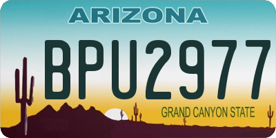 AZ license plate BPU2977