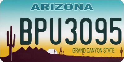 AZ license plate BPU3095
