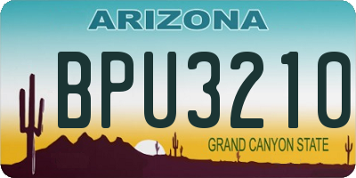 AZ license plate BPU3210