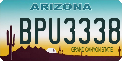 AZ license plate BPU3338