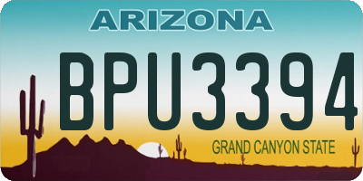 AZ license plate BPU3394