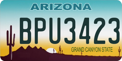 AZ license plate BPU3423