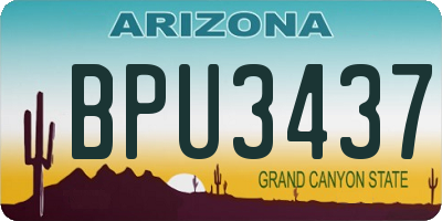 AZ license plate BPU3437