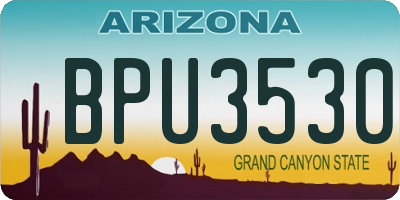 AZ license plate BPU3530