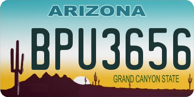 AZ license plate BPU3656