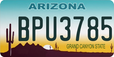 AZ license plate BPU3785