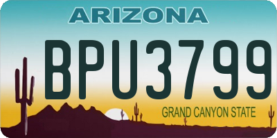 AZ license plate BPU3799