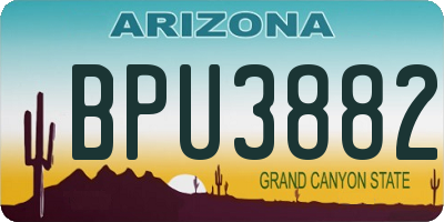 AZ license plate BPU3882