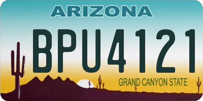 AZ license plate BPU4121