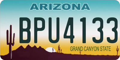 AZ license plate BPU4133