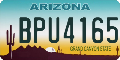 AZ license plate BPU4165