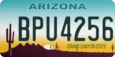 AZ license plate BPU4256