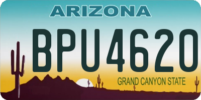 AZ license plate BPU4620