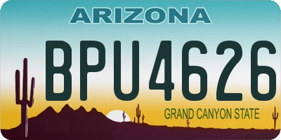 AZ license plate BPU4626