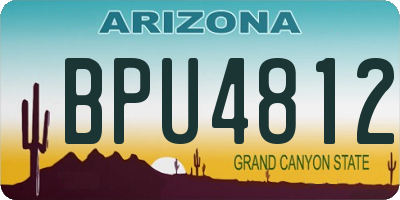 AZ license plate BPU4812