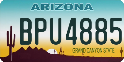 AZ license plate BPU4885