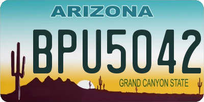 AZ license plate BPU5042