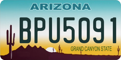 AZ license plate BPU5091