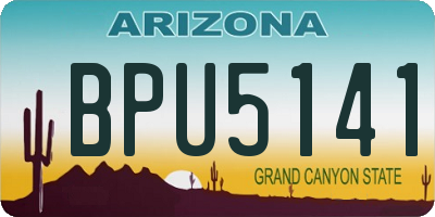 AZ license plate BPU5141