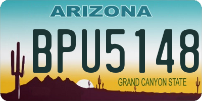 AZ license plate BPU5148