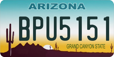 AZ license plate BPU5151