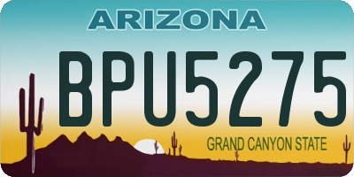 AZ license plate BPU5275