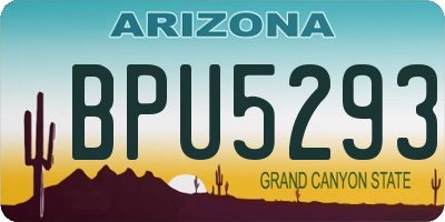 AZ license plate BPU5293