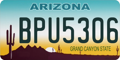 AZ license plate BPU5306