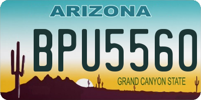 AZ license plate BPU5560