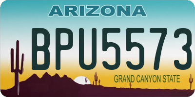AZ license plate BPU5573
