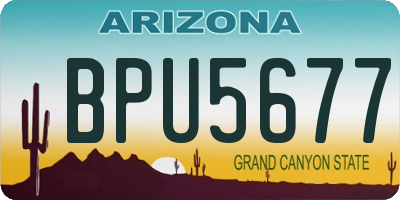 AZ license plate BPU5677