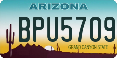AZ license plate BPU5709