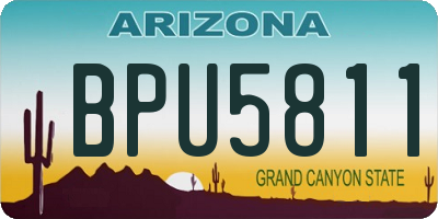 AZ license plate BPU5811